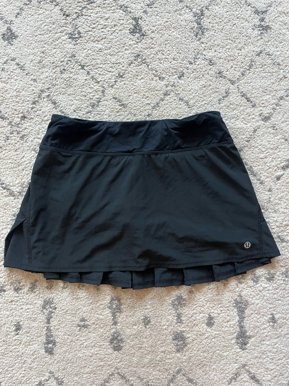 lululemon athletica Black Athletic Skirt with Pleated Hem